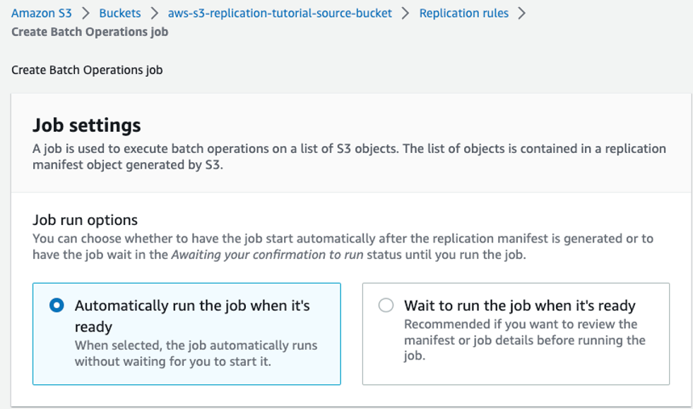 Replicate Existing Objects with Amazon S3 Batch Replication